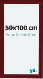 Fotolijst 50x100 cm - Wijnrood Geveegd - MDF - Como
