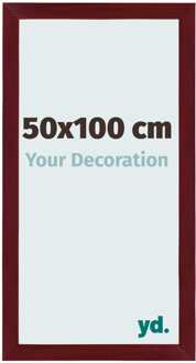 Fotolijst 50x100 cm - Wijnrood Geveegd - MDF - Mura