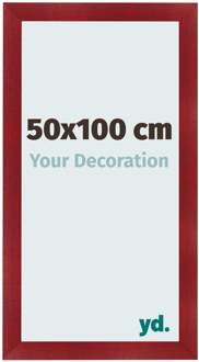 Fotolijst 50x100 cm - Wijnrood Geveegd - MDF - Pisa