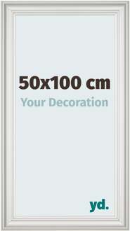 Fotolijst 50x100 cm - Wit Geveegd - MDF - Lazio