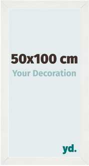 Fotolijst 50x100 cm - Wit Geveegd - MDF - Mura