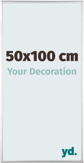 Fotolijst 50x100 cm - Zilver Hoogglans - Aluminium - Kent
