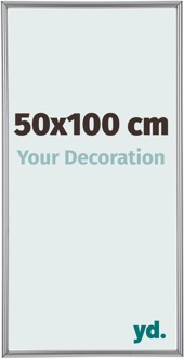 Fotolijst 50x100 cm - Zilver Hoogglans - Kunststof - Annecy