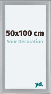 Fotolijst 50x100 cm - Zilver Mat - MDF - Como