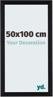 Fotolijst 50x100 cm - Zwart Geborsteld - Aluminium - Tucson