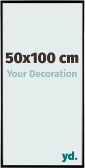Fotolijst 50x100 cm - Zwart Hoogglans - Kunststof - Evry