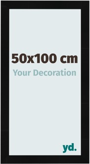Fotolijst 50x100 cm - Zwart Hoogglans - MDF - Pisa