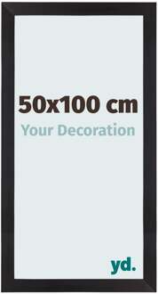 Fotolijst 50x100 cm - Zwart Houtnerf - MDF - Mura