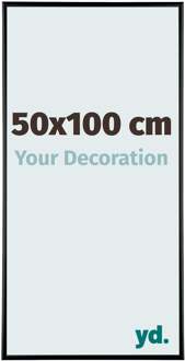 Fotolijst 50x100 cm - Zwart Mat - Aluminium - Kent