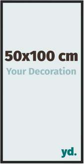 Fotolijst 50x100 cm - Zwart Mat - Aluminium - New York