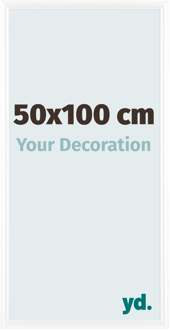 Fotolijst 50x100cm - Wit Hoogglans - Kunststof - Bordeaux - 50x100 cm