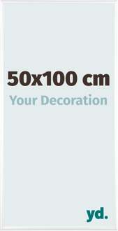 Fotolijst 50x100cm Zwart Hoogglans Aluminium Kent - 50x100 cm
