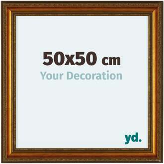 Fotolijst 50x50cm Goud Antiek Hout Oxford - 50x50 cm
