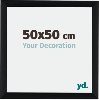 Fotolijst 50x50cm Zwart Geborsteld Aluminium Tucson - 50x50 cm