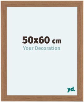 Fotolijst 50x60 cm - Noten- Hout - Licht - MDF - Como Notenhout Licht