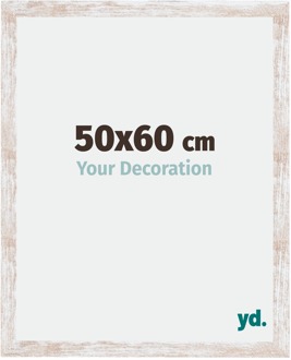 Fotolijst 50x60 cm - White Wash - MDF - Catania