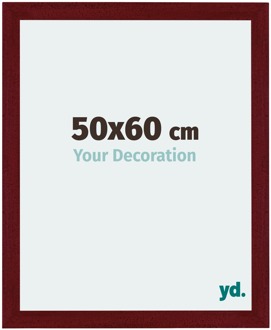 Fotolijst 50x60 cm - Wijnrood Geveegd - MDF - Mura