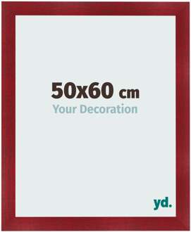 Fotolijst 50x60 cm - Wijnrood Geveegd - MDF - Pisa