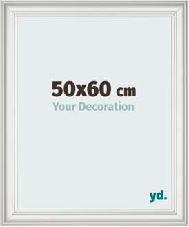 Fotolijst 50x60 cm - Wit Geveegd - MDF - Lazio