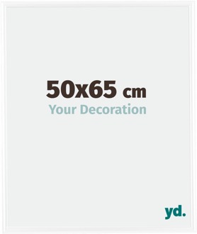 Fotolijst 50x65 cm - Wit Hoogglans - Kunststof - Bordeaux