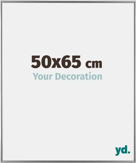 Fotolijst 50x65 cm - Zilver Hoogglans - Kunststof - Evry
