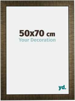 Fotolijst 50x70 cm - Champagne Geborsteld - Hout - Leeds