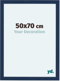 Fotolijst 50x70 cm - Donkerblauw Geveegd - MDF - Como