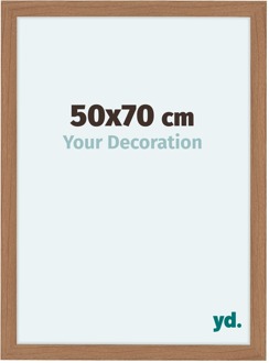 Fotolijst 50x70 cm - Noten- Hout - Licht - MDF - Como Notenhout Licht