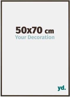 Fotolijst 50x70 cm - Walnoot Structuur - Aluminium - New York