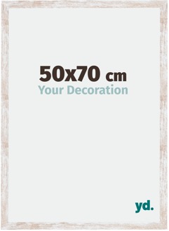 Fotolijst 50x70 cm - White Wash - MDF - Catania