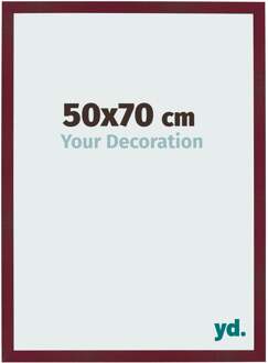 Fotolijst 50x70 cm - Wijnrood Geveegd - MDF - Bologna