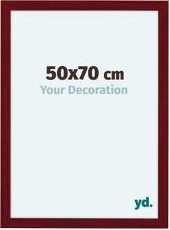 Fotolijst 50x70 cm - Wijnrood Geveegd - MDF - Como