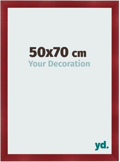 Fotolijst 50x70 cm - Wijnrood Geveegd - MDF - Pisa