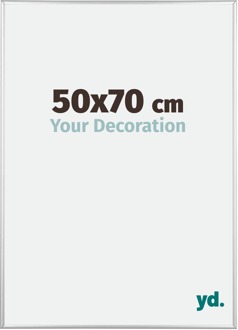 Fotolijst 50x70 cm - Zilver Hoogglans - Aluminium - Kent