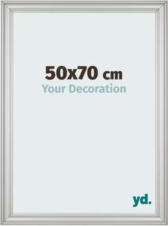 Fotolijst 50x70 cm - Zilver Mat - MDF - Lazio
