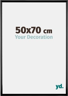 Fotolijst 50x70 cm - Zwart Hoogglans - Kunststof - Bordeaux