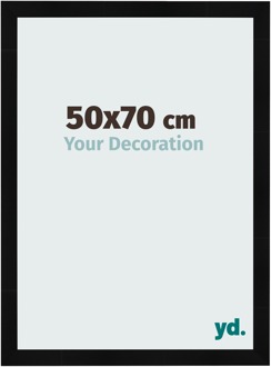 Fotolijst 50x70 cm - Zwart Hoogglans - MDF - Pisa