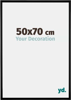 Fotolijst 50x70 cm - Zwart Mat - Kunststof - Bordeaux