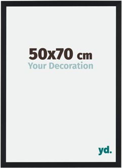 Fotolijst 50x70 cm - Zwart Mat - MDF - Catania