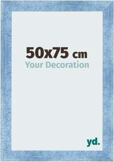 Fotolijst 50x75 cm - Helder Blauw Geveegd - MDF - Pisa