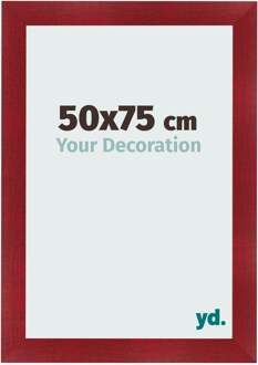 Fotolijst 50x75 cm - Wijnrood Geveegd - MDF - Pisa