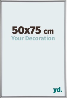 Fotolijst 50x75 cm - Zilver Hoogglans - Kunststof - Annecy