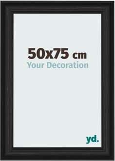 Fotolijst 50x75 cm - Zwart Houtnerf - MDF - Lazio
