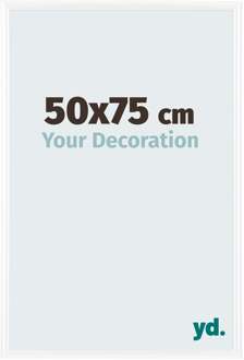 Fotolijst 50x75cm - Wit Hoogglans - Kunststof - Bordeaux - 50x75 cm