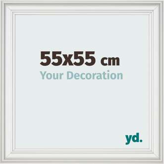 Fotolijst 55x55 cm - Wit Geveegd - MDF - Lazio