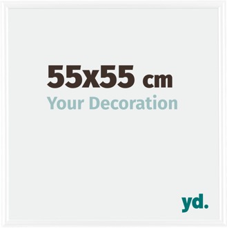 Fotolijst 55x55 cm - Wit Hoogglans - Kunststof - Bordeaux