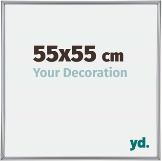 Fotolijst 55x55 cm - Zilver Hoogglans - Kunststof - Annecy