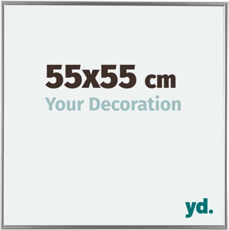 Fotolijst 55x55 cm - Zilver Hoogglans - Kunststof - Evry