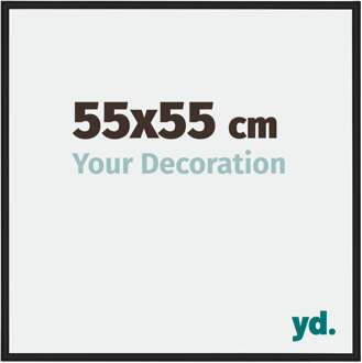 Fotolijst 55x55 cm - Zwart Hoogglans - Aluminium - Miami