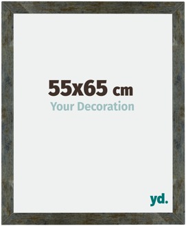 Fotolijst 55x65 cm - Blauw Goud Gemeleerd - MDF - Mura